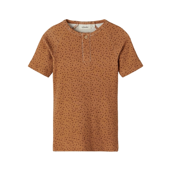 Lil\' Atelier - Geo t-shirt m. prikker - Tabacco brown