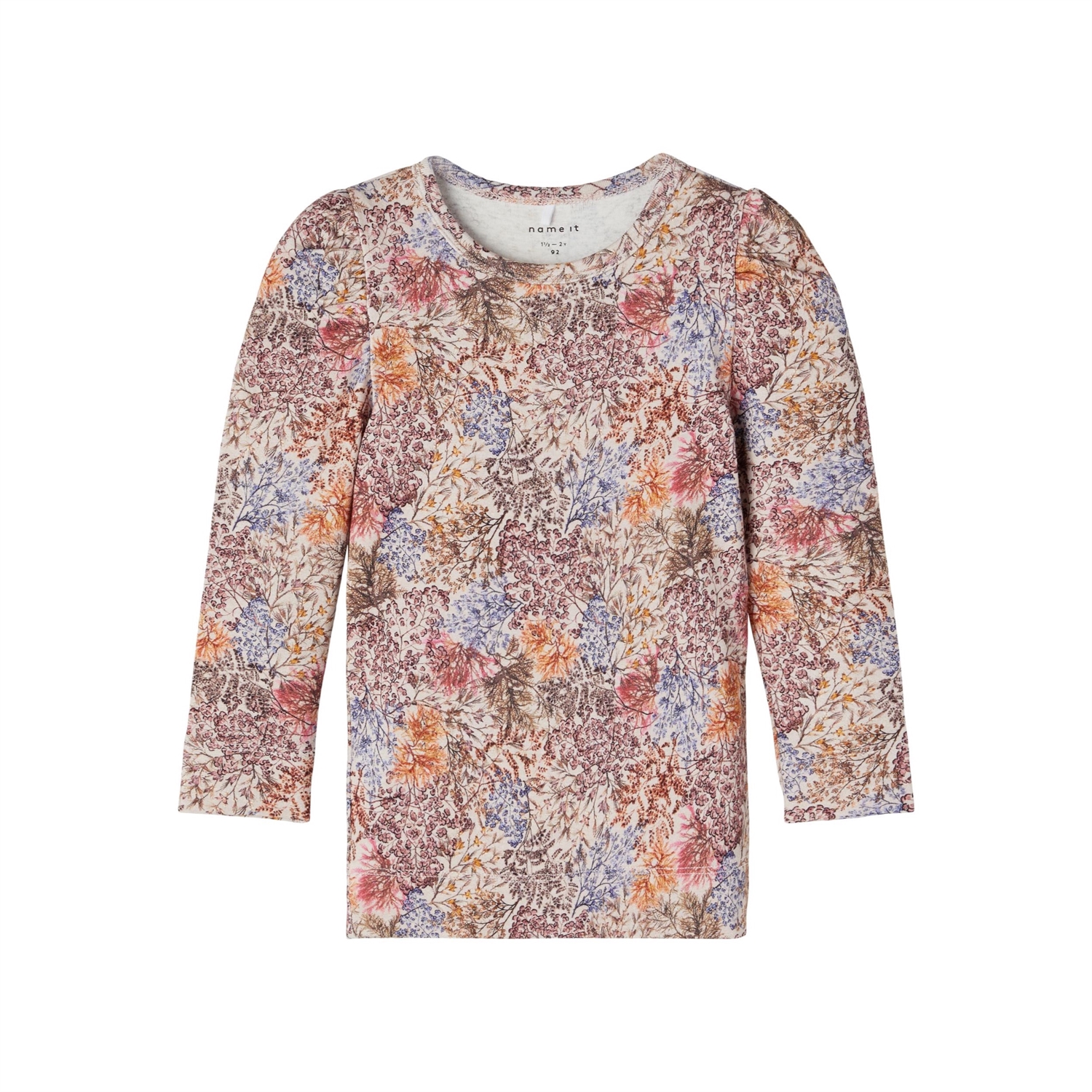 it - bluse m. blomster - Crystal gray