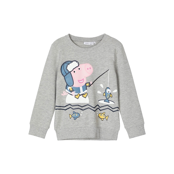 Name it - Gustav Gris sweatshirt - Grey melange