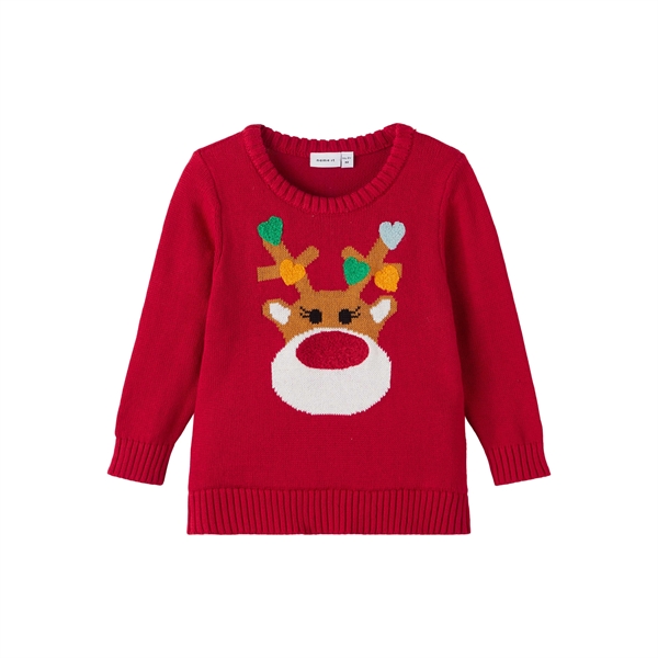 Name it - Rakul jule sweater m. rensdyr - Jester red